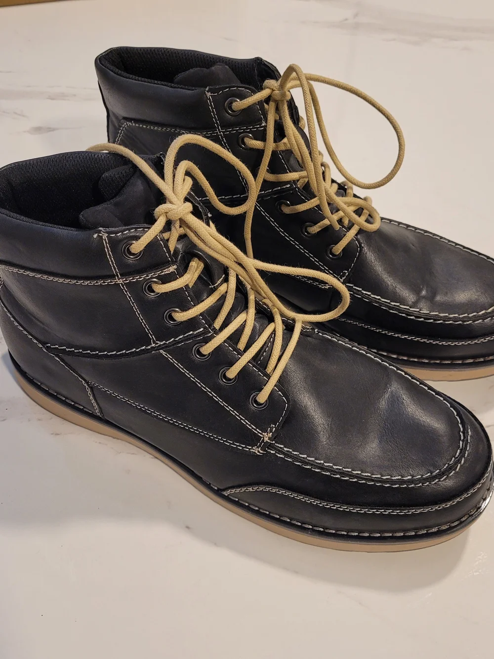 Dexter Black Chukka Boots with Tan Laces